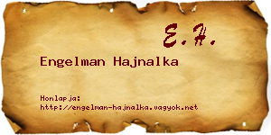 Engelman Hajnalka névjegykártya