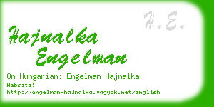 hajnalka engelman business card
